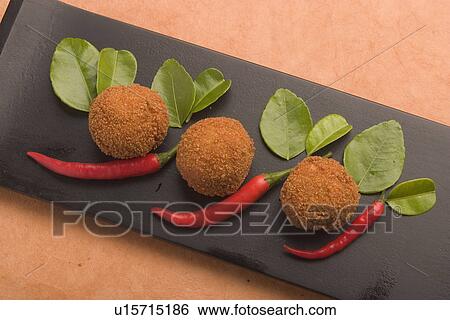Stock Photograph - Close-Up, Dish, Curry Leaves, Cuisine, Appetizing. Fotosearch