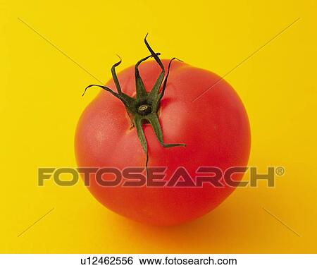Stock Photograph - One Tomato, High Angle View. Fotosearch