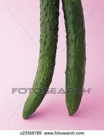 Stock Photo - Two Cucumbers, Close Up. Fotosearch