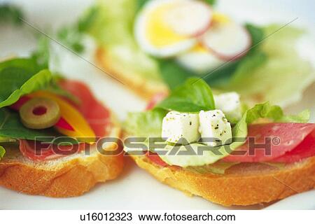 Mixed salad on baguette, close up, Differential Focus View Large Photo Image Stock Image - Mixed salad on baguette, close up, Differential Focus. Fotosearch