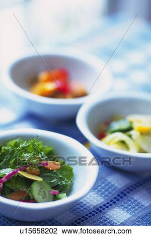 Three types salad, Differential Focus View Large Photo Image Stock Image - Three types salad, Differential Focus. Fotosearch