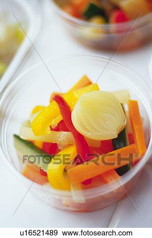 Various salad in plastic cases, Differential Focus., Close up View Large Photo Image Stock Photo - Various salad in plastic cases, Differential Focus., Close up. Fotosearch