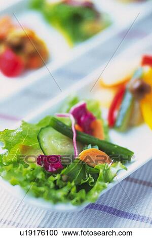 Various salad on plate, Differential Focus View Large Photo Image Stock Image - Various salad on plate, Differential Focus . Fotosearch