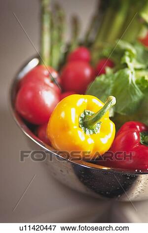 Various vegetables in bowl, Differential Focus, Close Up View Large Photo Image Stock Photo - Various vegetables in bowl, Differential Focus, Close Up. Fotosearch