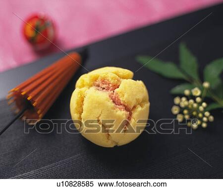 shi, Japanese sweet Kimishigure, small umbrella and flower on plate, high angle view, Differential Focus View Large Photo Image Stock Photography - shi, Japanese sweet Kimishigure, small umbrella and flower on plate, high angle view, Differential Focus. Fotosearch