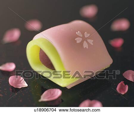 shi, Japanese sweet, petals in background, high angle view, Differential Focus View Large Photo Image Picture - shi, Japanese sweet, petals in background, high angle view, Differential Focus. Fotosearch