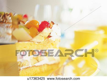 A piece of fruitcake on plate View Large Photo Image Stock Photography - A piece of fruitcake on plate. Fotosearch