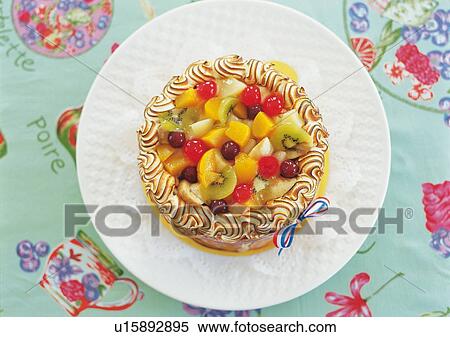Stock Photography - Fruitcake on plate. Fotosearch