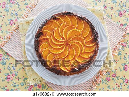 Orange tart on plate View Large Photo Image Stock Image - Orange tart on plate. Fotosearch