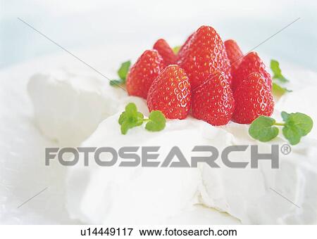 Star shaped cake with cream and strawberry View Large Photo Image Stock Photo - Star shaped cake with cream and strawberry. Fotosearch