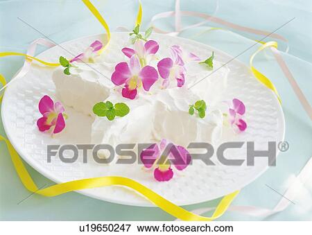 Stock Photo - Star shaped cake with cream. Fotosearch