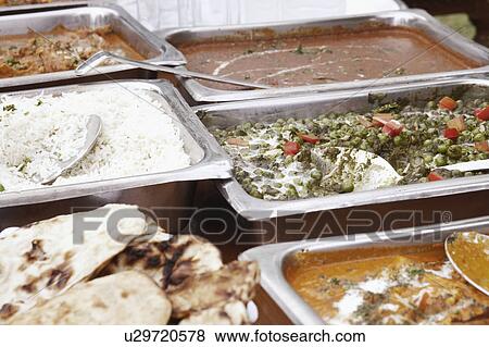 Stock Photo - Close-up of Indian cuisine on a table. Fotosearch