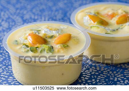 Stock Photography - Close-up of sweet food in two cups. Fotosearch