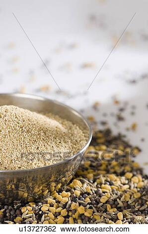 Stock Image - Close-up of spices in a bowl. Fotosearch