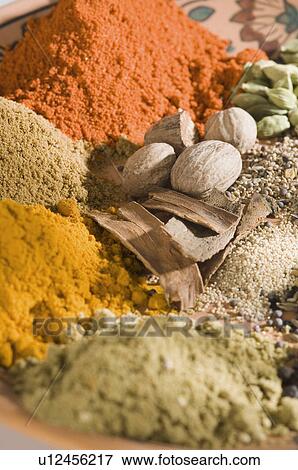 Close-up of spices View Large Photo Image Stock Photo - Close-up of spices. Fotosearch