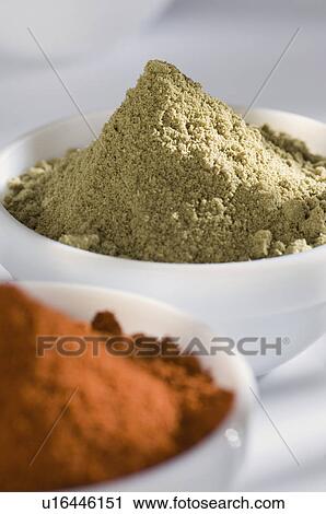 Close-up of two bowls of spices View Large Photo Image Stock Image - Close-up of two bowls of spices. Fotosearch