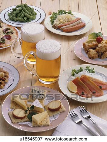 Beer And Snacks View Large Photo Image Stock Photo - Beer And Snacks. Fotosearch