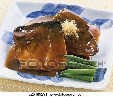 Simmered Mackerel In Miso View Large Photo Image Stock Image - Simmered Mackerel In Miso. Fotosearch