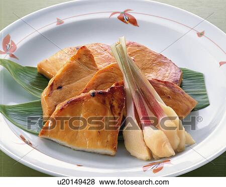 Stock Photo - Swordfish Grilled With Soy Sauce. Fotosearch