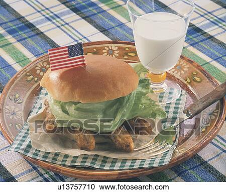 Chicken Hamburger View Large Photo Image Stock Image - Chicken Hamburger. Fotosearch