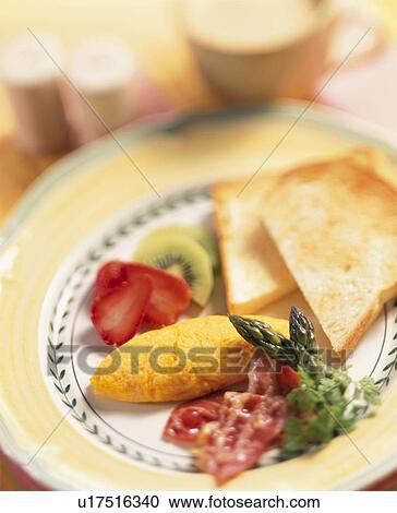 Breakfast, One Plate, View Large Photo Image Stock Image - Breakfast, One Plate,. Fotosearch