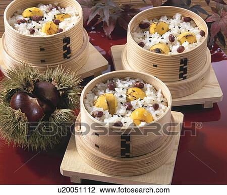 Stock Image - Chestnut Rice. Fotosearch