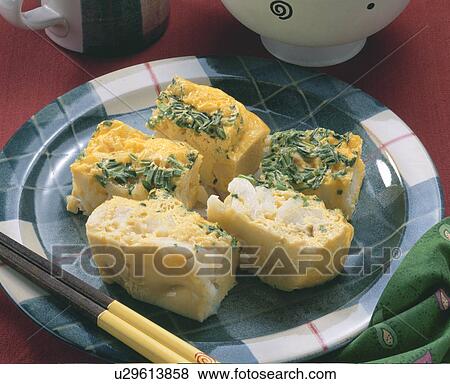 Omelet Containing Scallop View Large Photo Image Stock Photo - Omelet Containing Scallop. Fotosearch