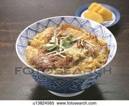 Stock Photography - Pork Cutlet Bowl. Fotosearch