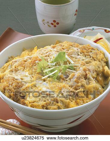 Pork Cutlet Bowl View Large Photo Image Stock Photography - Pork Cutlet Bowl. Fotosearch