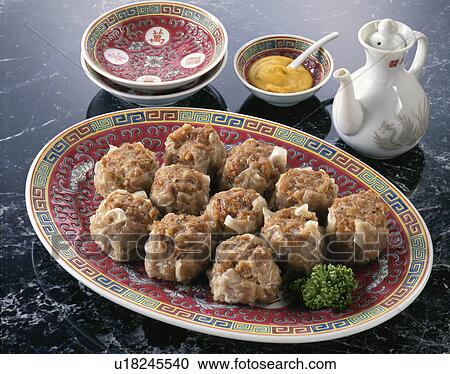 Stock Image - Steamed Meat Dumpling. Fotosearch