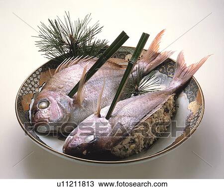 Stock Image - Steamed Sea Bream, Ishikawa Prefecture,.. Fotosearch