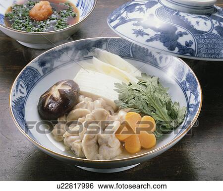 Stock Photograph - Steamed Soft Roe Of Cod. Fotosearch