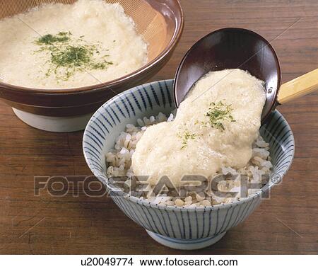 Boiled Mixture Of Rice And Barley, Grated Yam View Large Photo Image Picture - Boiled Mixture Of Rice And Barley, Grated Yam. Fotosearch