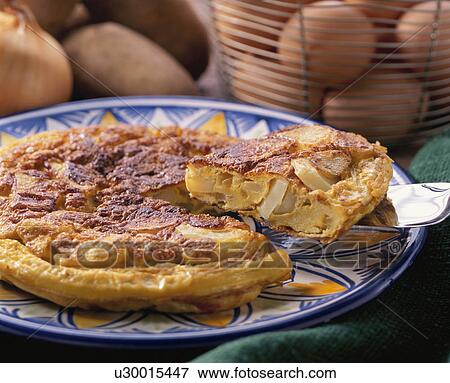 Potato Egg Omelette View Large Photo Image Stock Photo - Potato Egg Omelette. Fotosearch