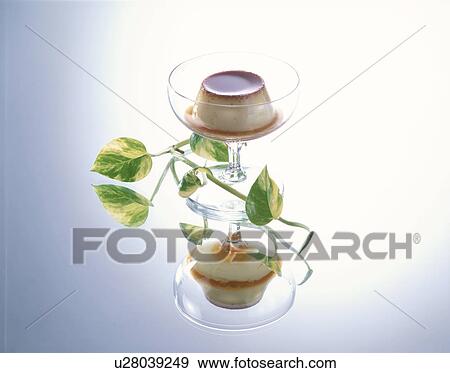 Custard Pudding View Large Photo Image Stock Photo - Custard Pudding. Fotosearch