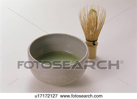 Powdered Green Tea And Tea Whisk View Large Photo Image Stock Photo - Powdered Green Tea And Tea Whisk. Fotosearch