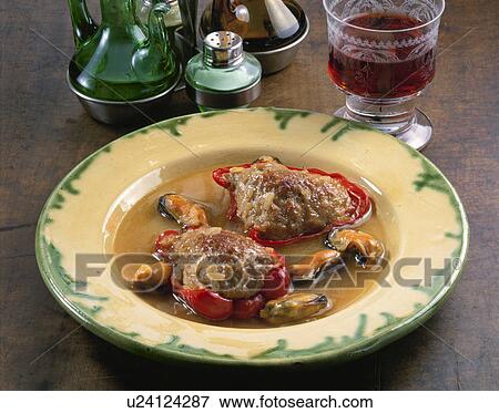 Stew Of Red Bell Pepper Filled With Meat View Large Photo Image Stock Photo - Stew Of Red Bell Pepper Filled With Meat. Fotosearch