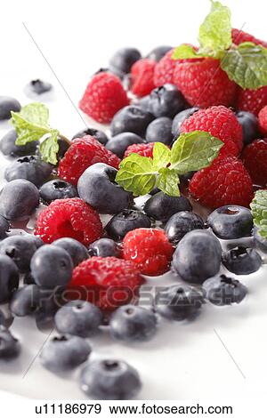 Blueberry And Raspberry View Large Photo Image Stock Photo - Blueberry And Raspberry. Fotosearch