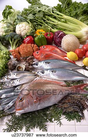 Stock Photo - Seafood And Vegetable. Fotosearch