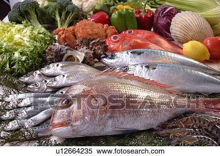 Seafood And Vegetable View Large Photo Image Stock Photography - Seafood And Vegetable. Fotosearch