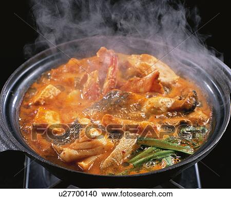 Spicy Korean-Style Stew Pan View Large Photo Image Stock Image - Spicy Korean-Style Stew Pan. Fotosearch
