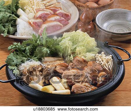 Stock Photography - Sukiyaki With Duck. Fotosearch