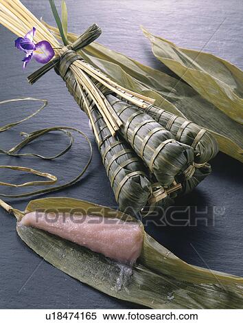 Stock Photography - Rice Dumpling In Bamboo Leaves. Fotosearch