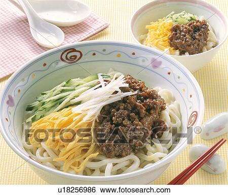 Meat Bean Paste Japanese Noodles View Large Photo Image Stock Photograph - Meat Bean Paste Japanese Noodles. Fotosearch