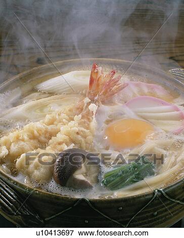 Udon Noodles In Clay Pots View Large Photo Image Stock Photo - Udon Noodles In Clay Pots. Fotosearch