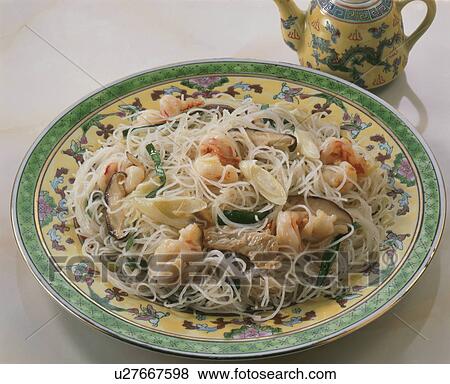 Stock Photo - Vermicelli With Assorted Vegetables And Meat. Fotosearch
