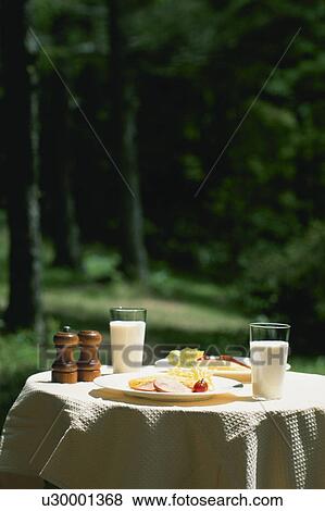 Stock Photo - Breakfast, Outdoors,. Fotosearch