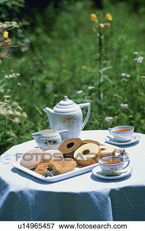 Teatime, Outdoors View Large Photo Image Stock Photo - Teatime, Outdoors. Fotosearch