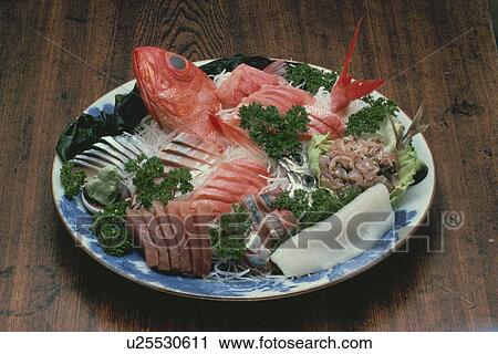 Sashimi Assortment View Large Photo Image Stock Image - Sashimi Assortment. Fotosearch