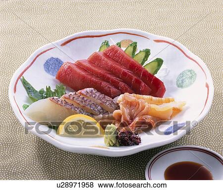 Sashimi Assortment View Large Photo Image Stock Photo - Sashimi Assortment. Fotosearch